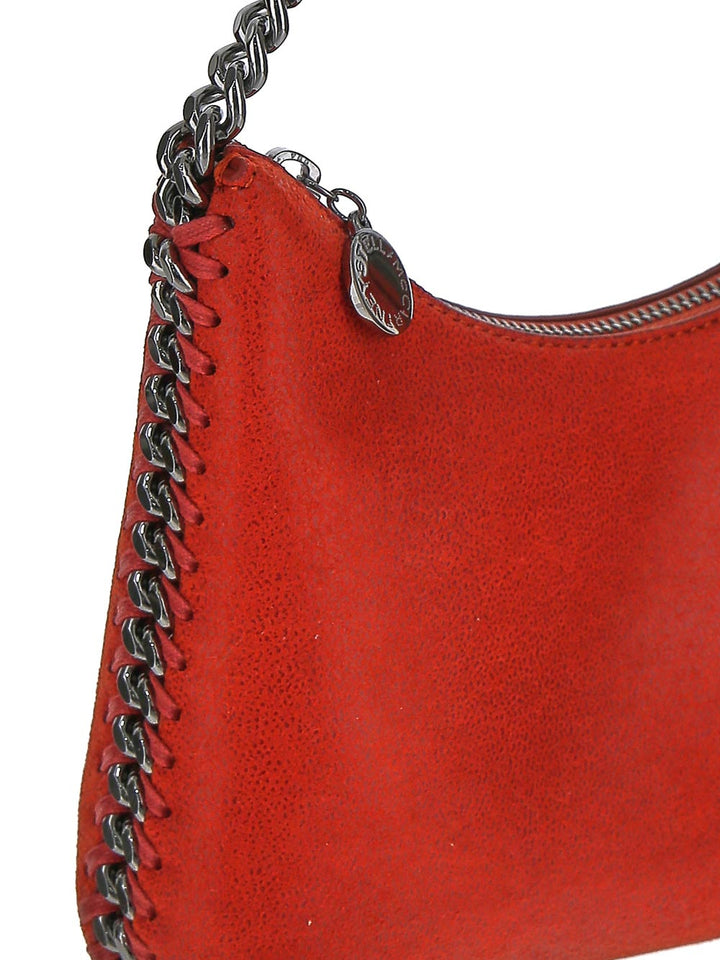 Stella McCartney Mini Velvet And Crystal Chain Shoulder Bag