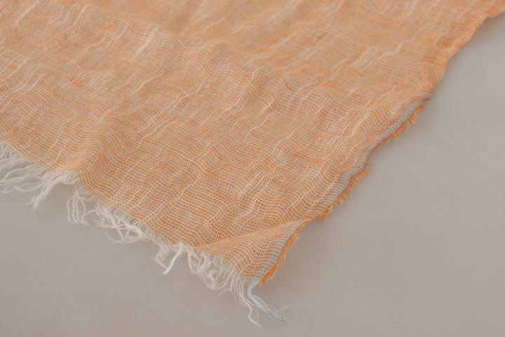 Malo Elegant Peach Linen Scarf