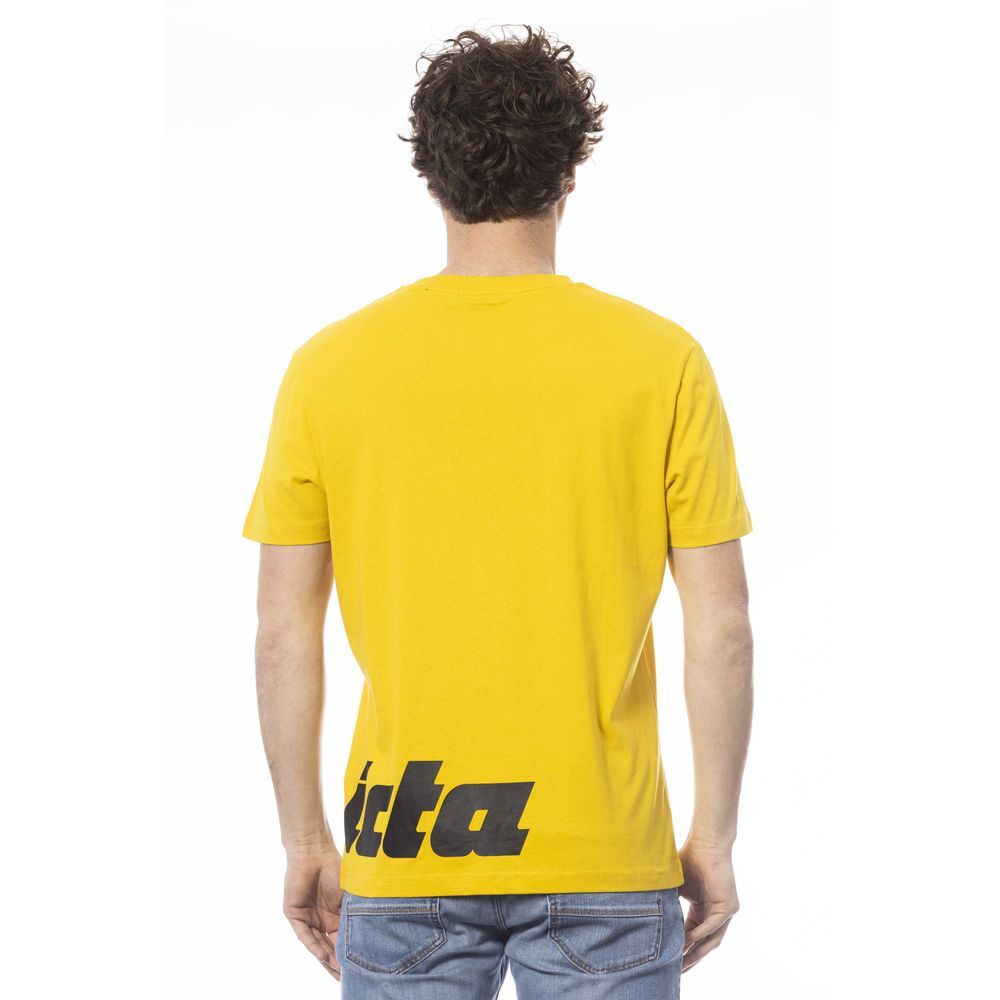 Invicta Sunshine Yellow Crew Neck Tee with Logo Print